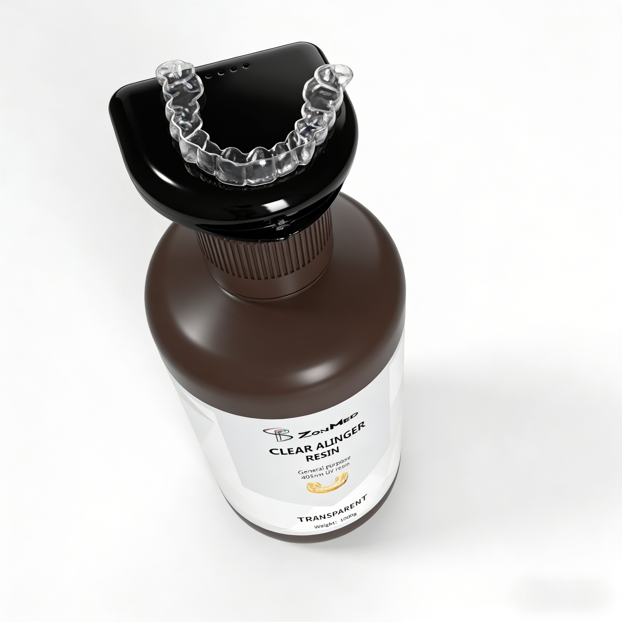 Layerthickness 50 Microns clear aligner resin optimized for orthodontic clear aligners combining high flexibility and durability