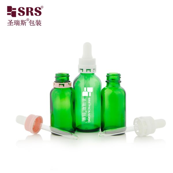 Durable 30ml 60ml Glass Dropper Bottle with Tamper Evident Cap for Skincare