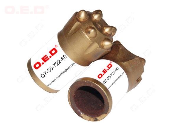 Diameter 36mm Taper Button Bit Small Size Rock Drill Bit With 7 Buttons