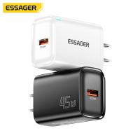 45W QC3.0 5V 3A ESSAGER ES-CD60 Super Fast Charging USB Wall Charger for Travel and Phone Flash
