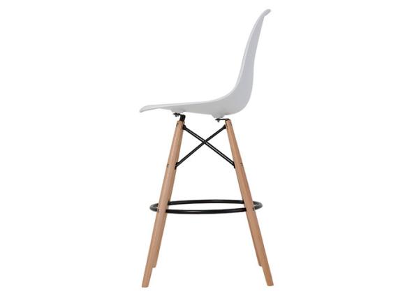 Non Toxic 0.14CBM Modern Plastic Chairs with Wooden Legs