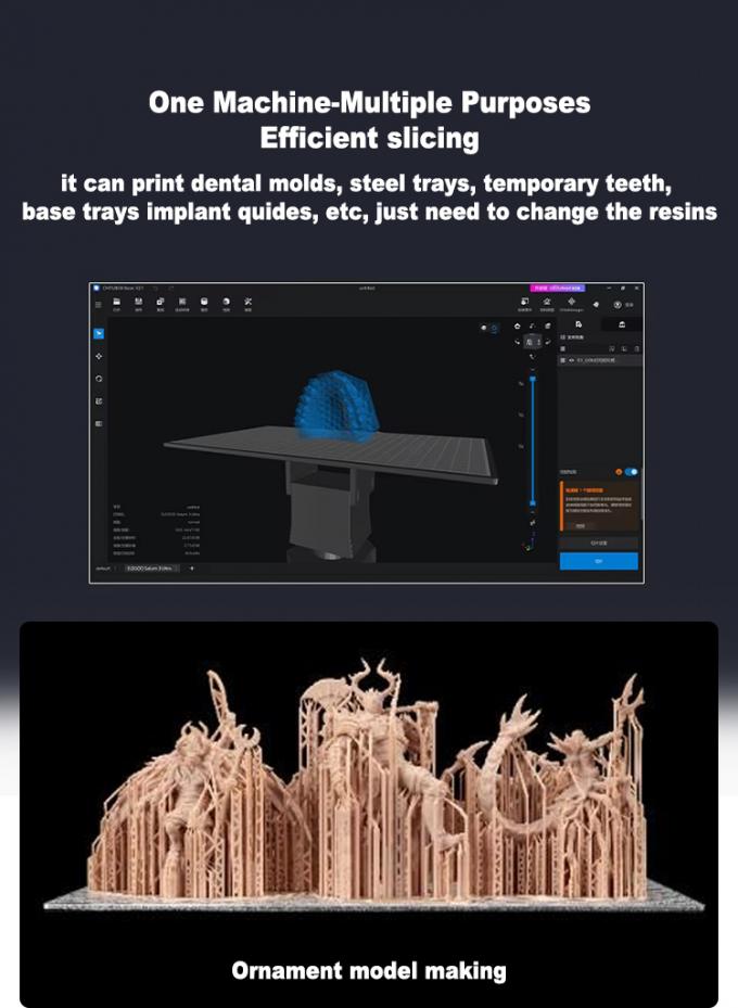 High-Precision LCD 3D Printer with ±0.02MM Z-axis Accuracy, 211*118*300MM Print Size, and 10-20mm/h Printing Speed