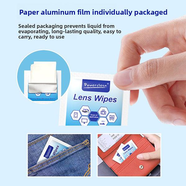 Pre-moistened Individually Wrapped Sracth-Free Streak-Free Eye Glasses Cleaner Wipes