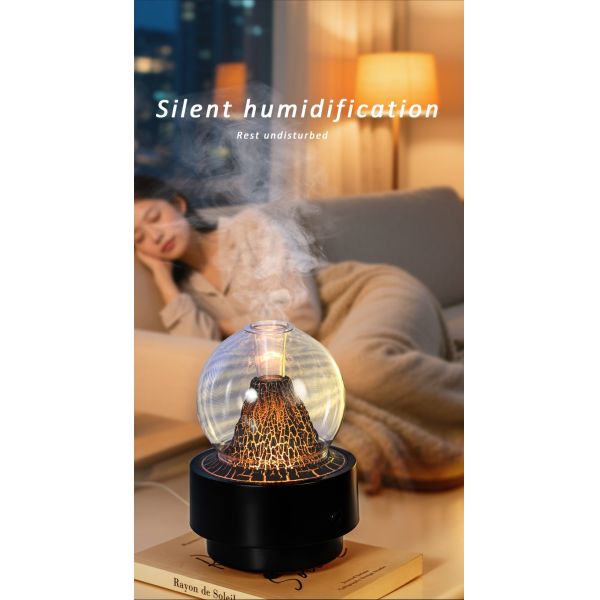 Home Office Volcano Aromatherapy Diffuser Tabletop With 7 Color LED Light