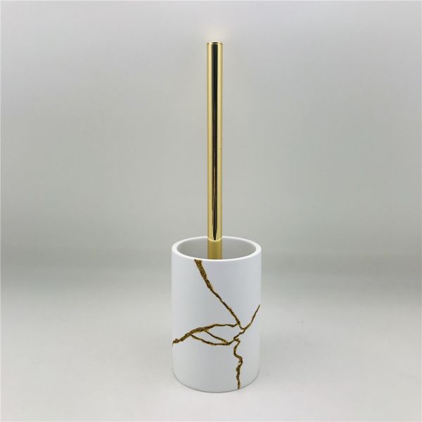 Золотая фольга ручной полирезиновой аксессуары для ванной помещены в белый песок