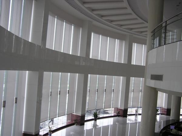 Remote Control Custom Electric Blinds Up And Down Synchronized Black Roller Blinds