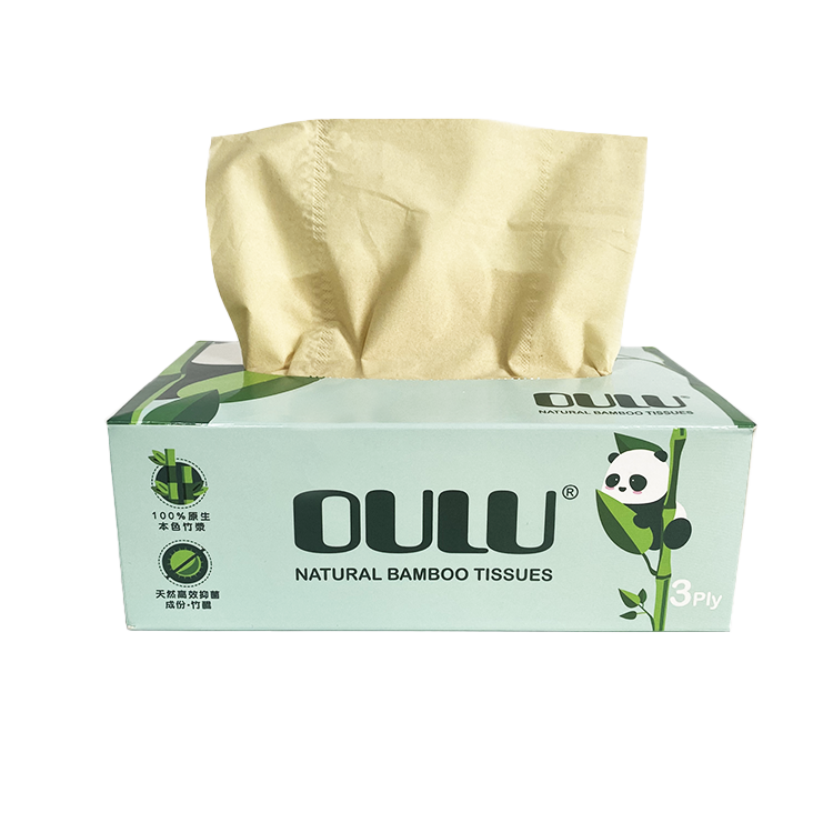 Chinese Manufacturers Custom 2ply 3ply White Bamboo Box Tissue Paper Facial Tissue
