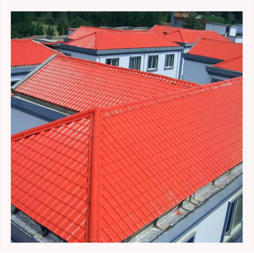 Sound Insulation Synthetic Resin Roof Tiles 2.5mm - 3.0mm Thickness ASA PVC Tiles