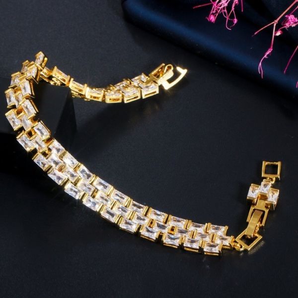 Fashion Tennis Bracelets For Women Ladies Wedding Rainbow Bangle Colorful Zircon Charm Bracelet Hand Chain Jewelry