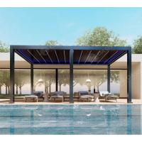 Pergola en aluminium moderne en extérieur avec un toit en aluminium fourni par l'usine