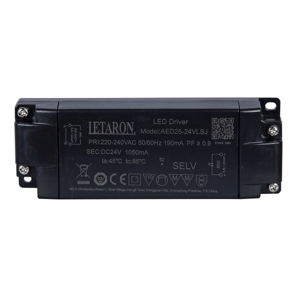 EU IP20 Under Cabinet LED Driver 25W DC12V/24V LED Light Power Supply