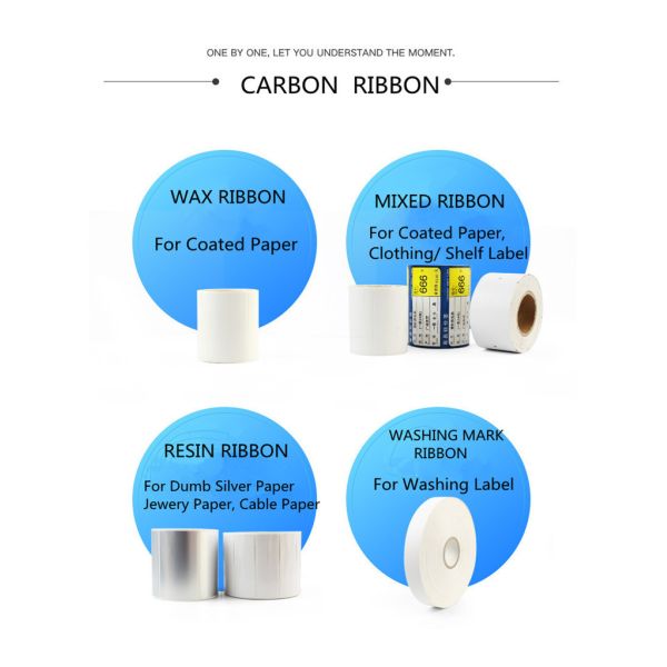 Wax Black Resin Printer Ribbons Thermal Transfer Ribbon 110mm*300m