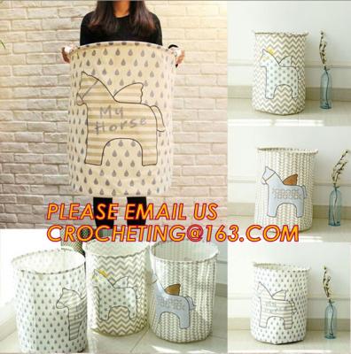 canvas fabric collapsible laundry bag or basket with cotton handles folding laundry basket with handle