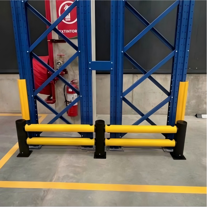 Hsj Heavy Duty Two Rail Flexible Impact Barrier Troax Mpm Equivalent Self-Healing Polymer Safety Fence for Logistics Distribution Center Factory Workshop Pedest