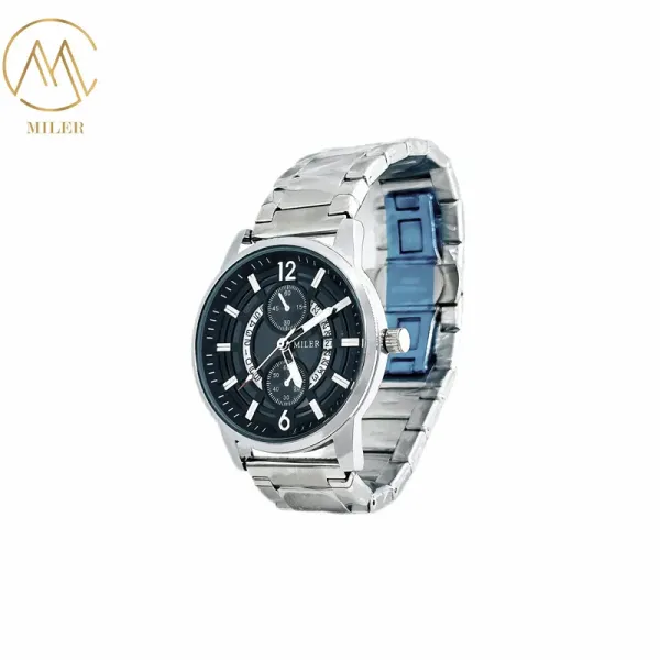 Miler Stainless Steel Quartz Watch for Women 30m Waterproof Golden Dial
