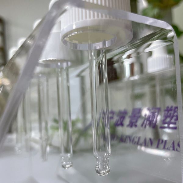 Clear PVC Nipple 24/410 Dropper Transparent PETG Cap For Skincare Oil