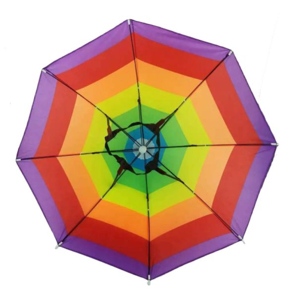 Sun-UV Protection Custom Logo Printing Head Hat Shape Umbrella for Adults and Kids