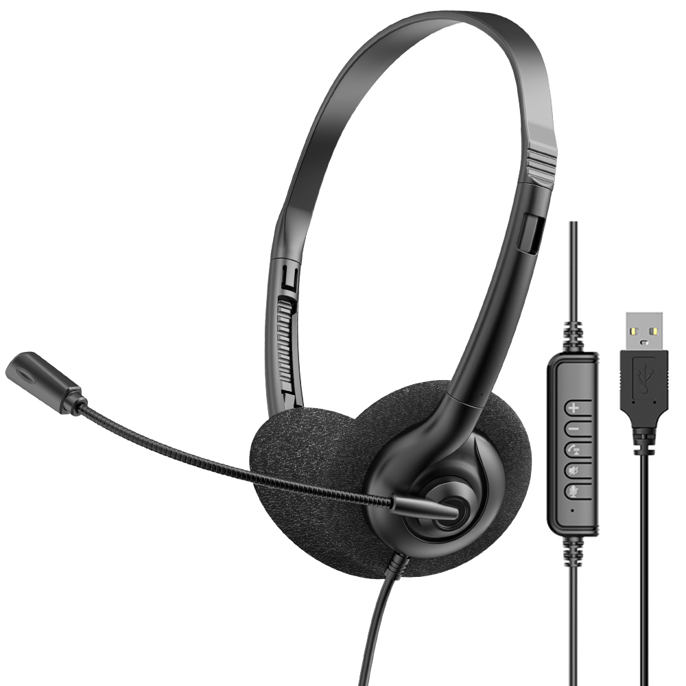 JTY-0123 Colorful Wired Head Mounted Telephone Headphones with Foldable Microphone Lightweight Online Learning Office Headphones Support Logo Color Plug OEM/ODM Private Model Customization