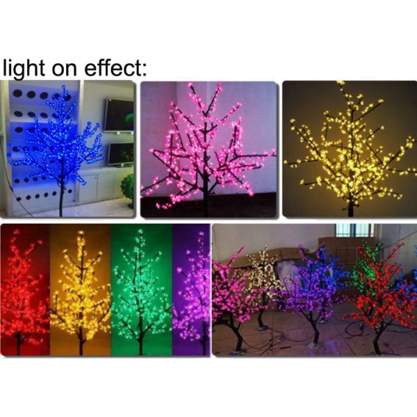 LED Iron Pole Cherry Tree Lights Peach Blossom Luminous Plant High Brightness