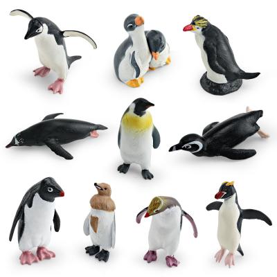 10 PCS Hand Painted Penguin Cute Figures Animal Set Plastic And Unisex