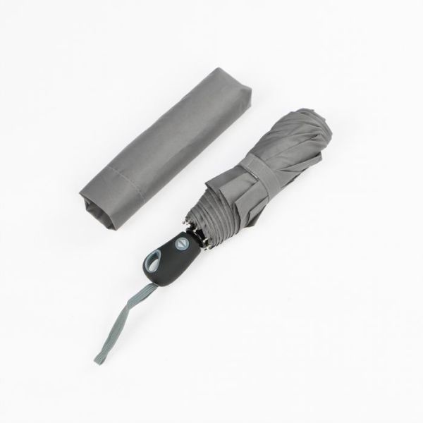 Grey Compact Auto Open Umbrella , Promotional Auto Open Auto Close Umbrella