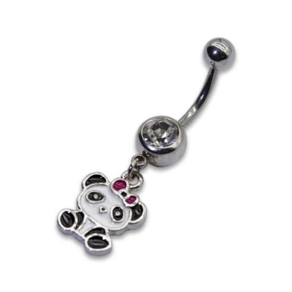 Panda Pendant Belly Button Piercings Jewelry Silver Color Plated OEM ODM