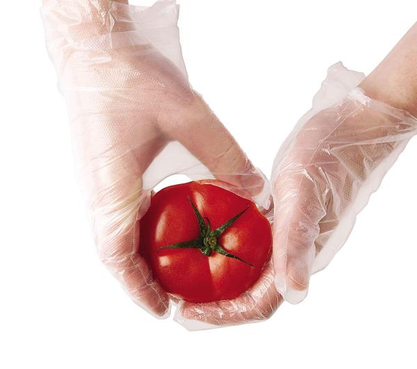 Disposable HDPE PE Gloves Polythene Gloves with Embossed Smooth Surface High Tensile Resistance  Disposable Plastic HDPE Glove Cooking Gloves