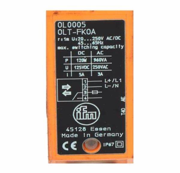 IFM OL0005 Sensor de reflexão difusa, luz infravermelha, LO, DO