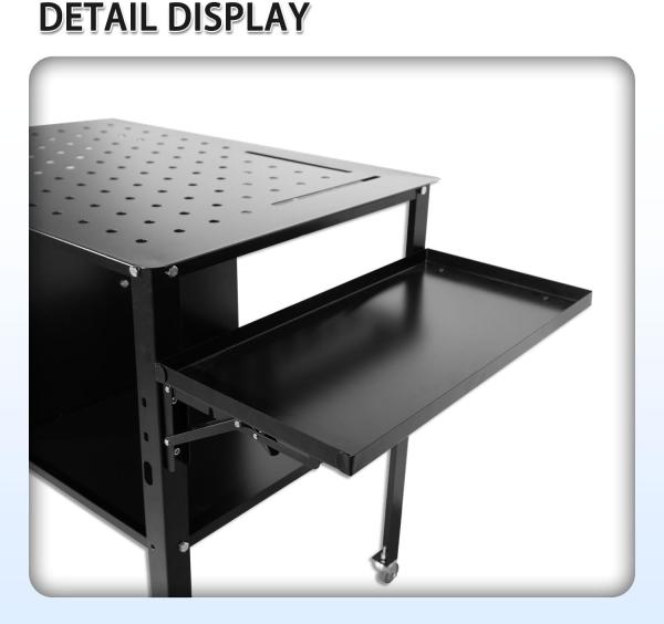 Mobile Welding Workbench 120LBS High Carbon Steel Anti-Rust Lock Wheels 5/8 Tool & Back Hook Holes