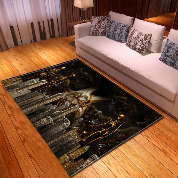 Cross border Skeleton Living Room Floor Mat Bedroom Restaurant Carpet Door Mat