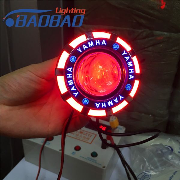 LED13 motorcycle led projector lens,non-fan version with X-case, Honda, Yamaha, Toyota colorful angel eye,red blue devil