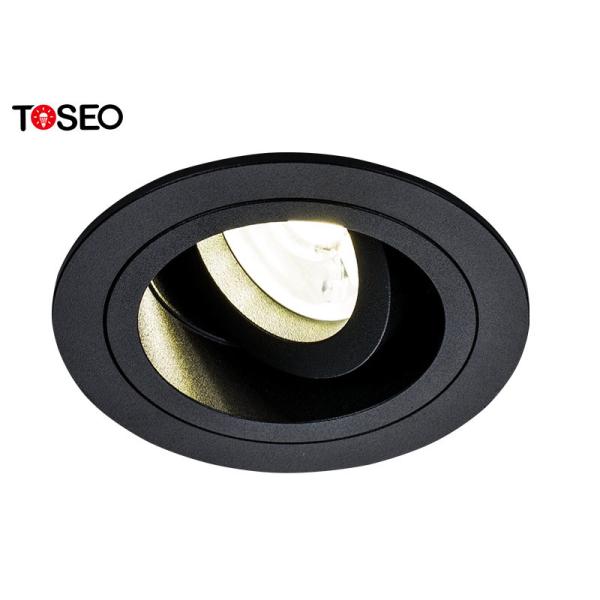 Recessed Cob Downlight , GU5.3 Round Black Adjustable LED Downlight