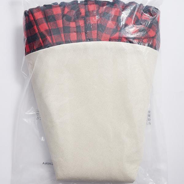 DIY Custom Printing Linen Christmas Tree Skirt Mat 144CM Sublimation Blank Ruffles Buffalo Plaid Christmas Tree Skirt