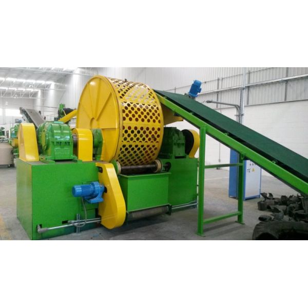 High Optical Sorting Systems Waste Tire Recycling Machine Line with PLC Control and Customizable Conveyor