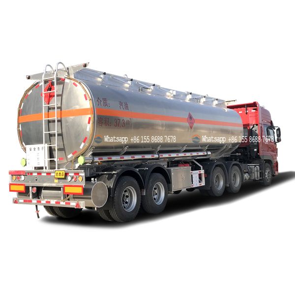 Aluminum Alloy Oil Tanker Semi Trailer with 40000 liters 56000 liters 60000 liters Capacity for Petrol Transport