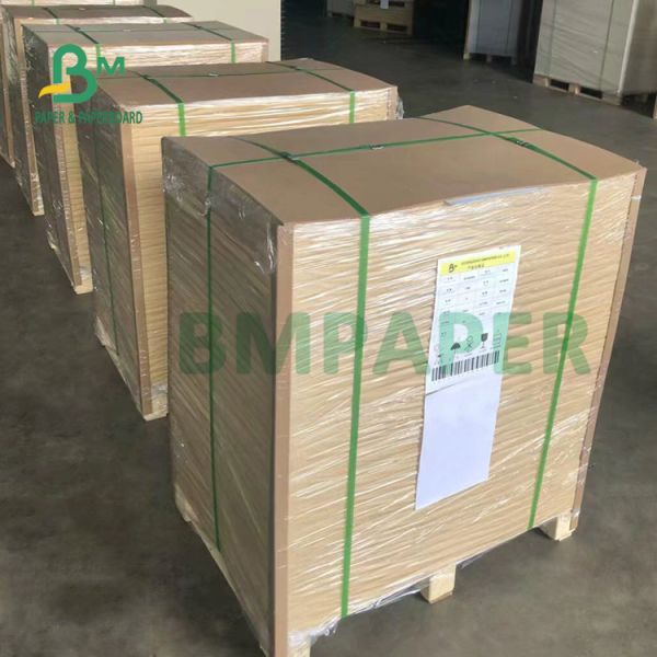 300gsm Brown Unbleached Kraft Paper Board Roll For Fast Food Packaging 70cm