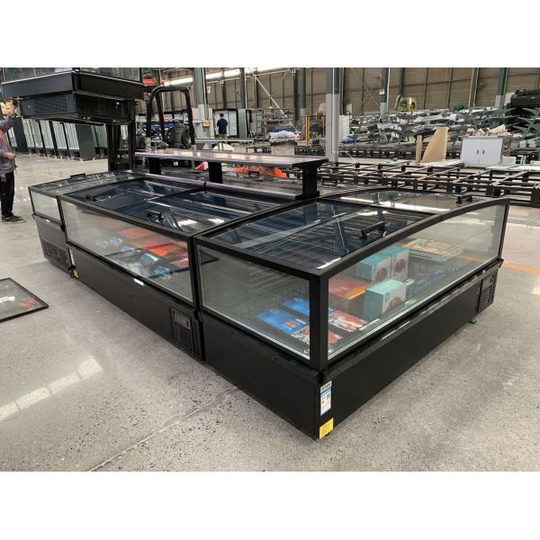 Supermarket Energy Saving Frozen Food Combined Commercial Display Freezer Chest Freezer With Automatic Defrost