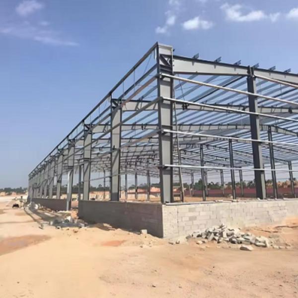 Modern Custom Heavy Steel Structure Multi Door Factory Garage Warehouse Office Area