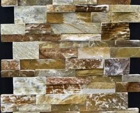 Golden Yellow Quartzite Culture Stone 60*15 55*15 35*18 P014 Quartzite Stacked Stone