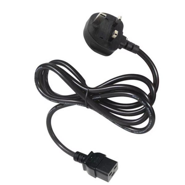 UK BS1363 to C19 Power Cord 16A 250V Heavy Duty for Data Centers