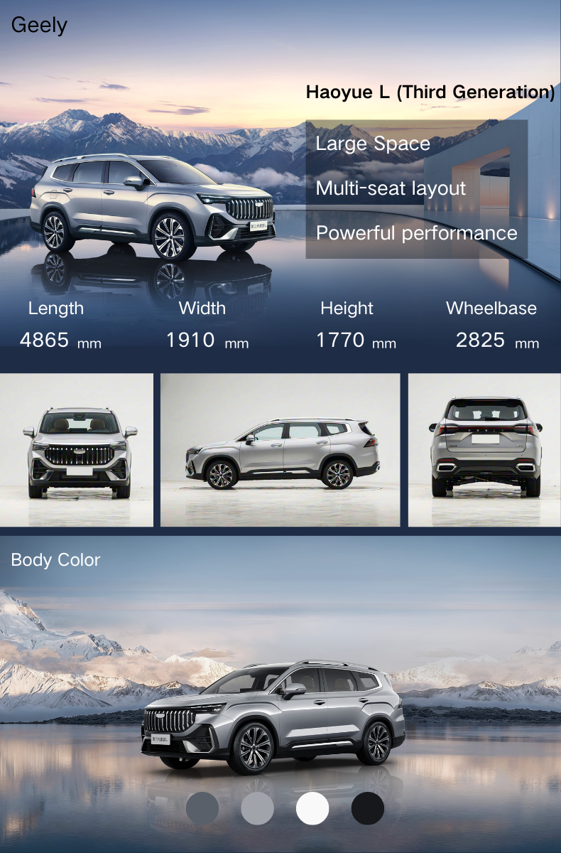 2026 for Haoyue L Okavango Gas/Petrol 1.5TD Automatic Turbo 5-door 6-seater SUV