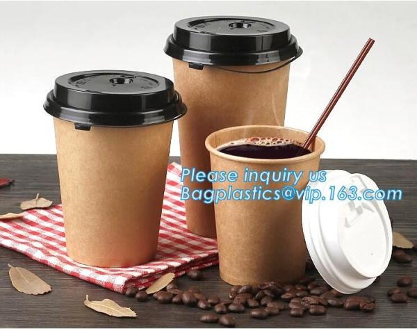 Custom logo printed disposable double wall hot bamboo coffee paper cup with lid,Biodegradable take away double wall coff