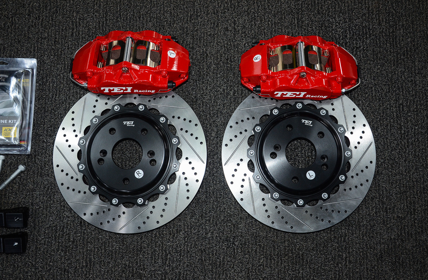 Четыре поршня TEI Racing Большой тормозный комплект для Honda Civic с 355 * 32 мм ротором