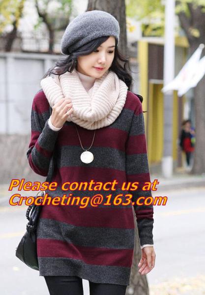 Fashion Accessory New Style Knitting Scarf Loopschal Wave Knit Scarf, Crocheted Ruffle Sca