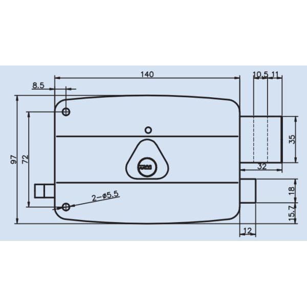 Rim Door Lock Household Door Locks with Surface - Mounted Design and Included Strike Plate