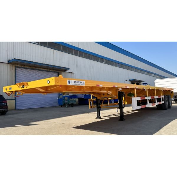 TITAN 2/Tri/3 Axle 20/40/45 Ft Flatbed Semi Trailer for Sale Manufacturers Near Me in Tanzania