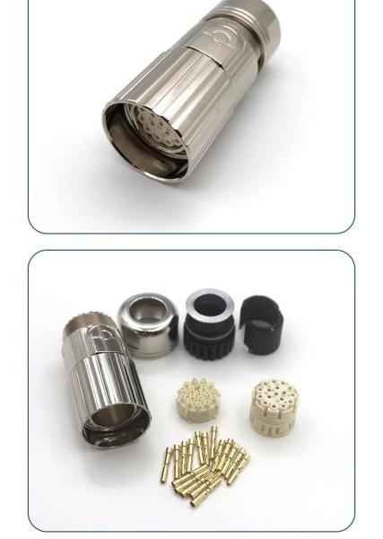 M23 17 Pin 12 Pin E P Type M40 Servo Cable Connectors