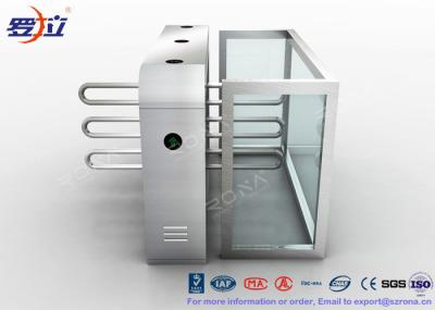 Fingerprint Reader Waist Height Turnstiles Stainless Steel Turnstyle Gate For Access Control