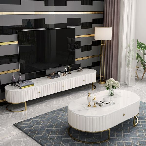 Современный кофейный чайный стол из мрамора из нержавеющей стали