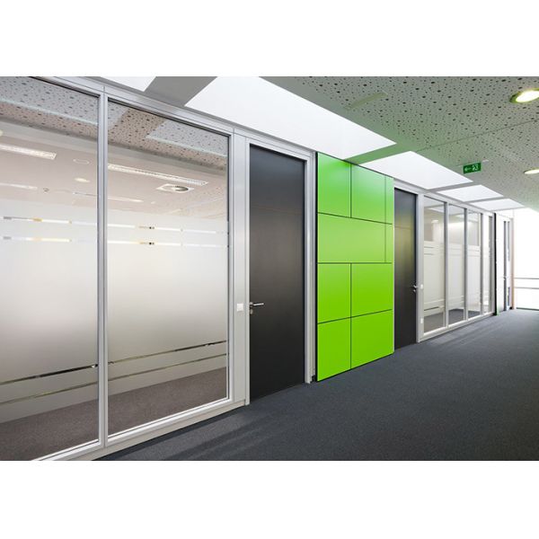 Hidden Frame 108mm Double Glass White Frame Clear Glass Frosted Glass Partition Wall Profile